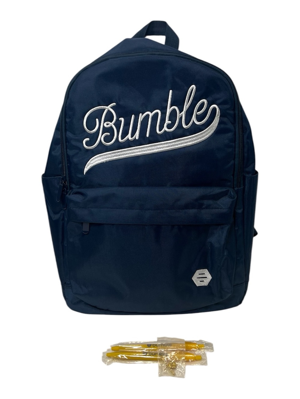 Women's Navy Backpack Embroidered Logo Backpack